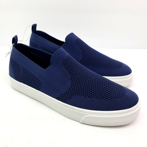 Old Navy Shoes - Old Navy Womens Size 6 Navy Blue White Slip On Casual Knit Loafer Sneaker Shoes